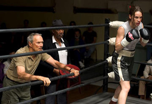 Clint Eastwood, Morgan Freeman et Hilary Swank
